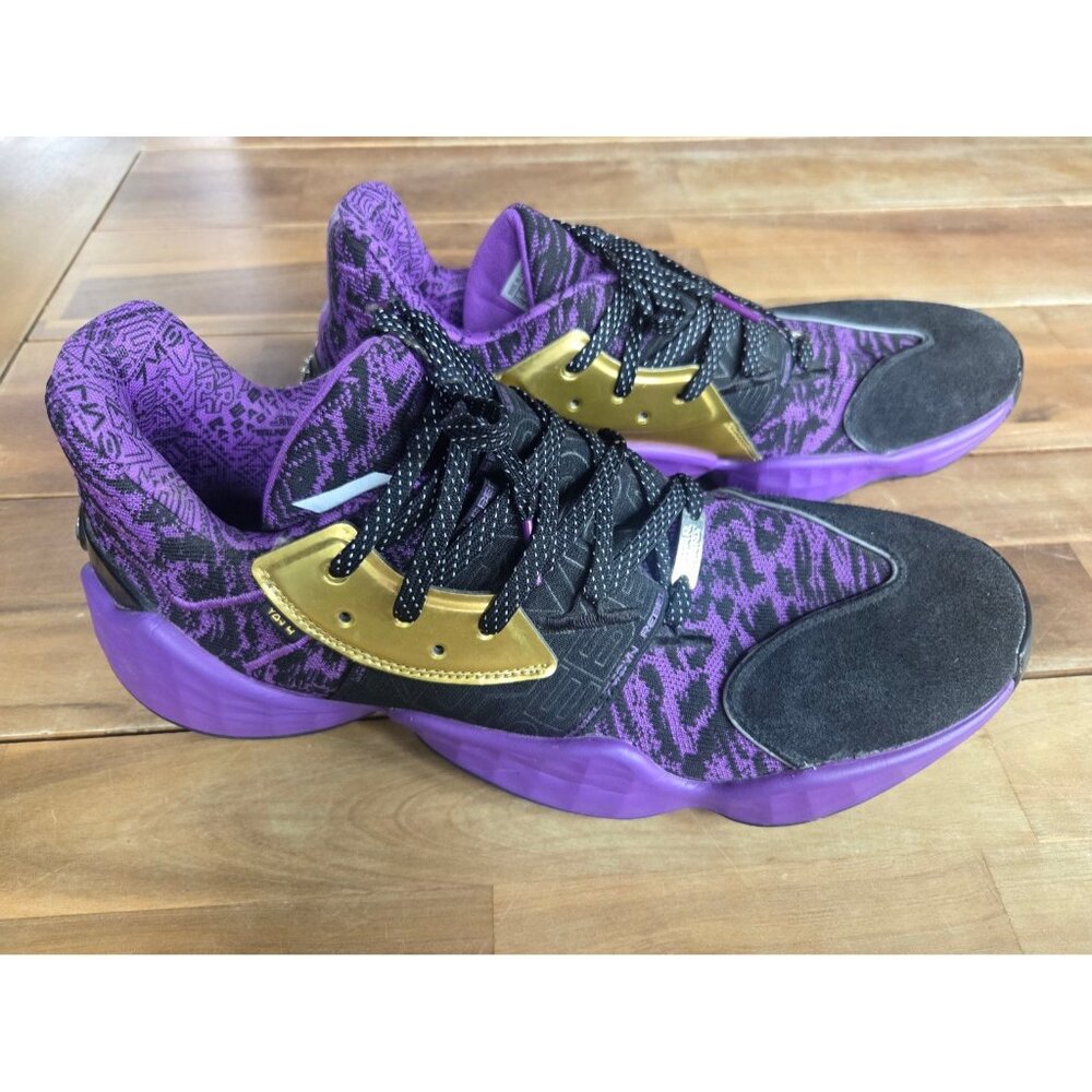 ADIDAS HARDEN VOL4 STAR WARS LIGHTSABER SZ 14 MENS SHOES BLACK AND PURPLE